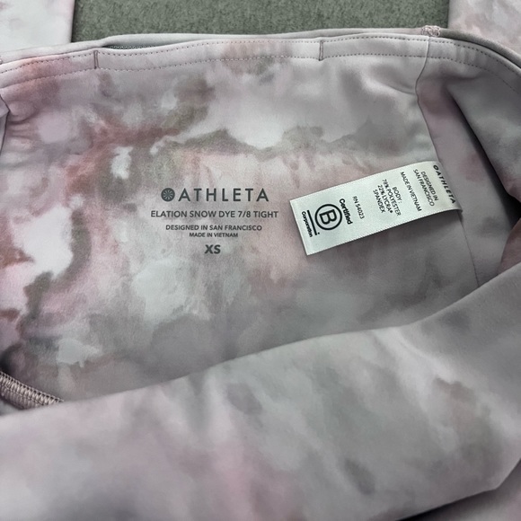 Athleta Elation Snow Dye 7/8 Tight Rosario Pink Leggings - Picture 7 of 7
